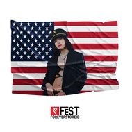 AMERICAN FLAG TAPESTRY . AMERICAN FLAG COLLECTION ARTIST