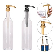 [Initiatour-t] 750ml Transparent Coffee Syrup Bee Drip Storage Dispenser Pump Bottle Squeeze Milk Bo