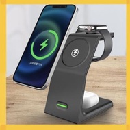 👍🏻 3合1 MagSafe無線磁吸充電座 # 15W Qi Magnetic Wireless Charger # Black # iPhone12 # Watch #Airpods