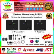 Js Microphone Sk750 Clip On Wireless For Camera Hp Uniqcam Mic Sk 750