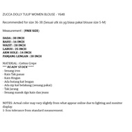 ZUCCA DOLLY TULIP WOMEN BLOUSE - Y648