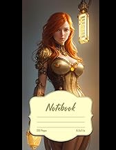 Notebook: Lined Notebook Journal, Photorealistic Beautiful Woman with Light Hair - Hand Drawn, 3D Re