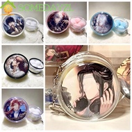 SOMEDAYMX Round Badge Storage Pouch, Keyring Badge Display Anime Badge Display Bag, Storage Bag PVC 
