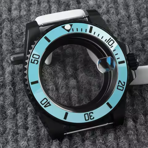 Ice Blue Bezel NH35 Case For Submariner Stainless Steel Watch Case Sapphire glass For Seiko GMT NH35