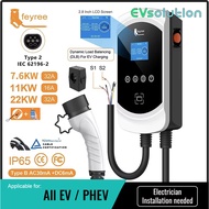Feyree Wallbox EV Charger 7kW 11kW 22kW 5 meter length APP Remote Control EV Installation Peninsular