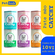 COMBO 10 lon Pate Catchy Hộp 400g Cho Mèo Mọi Lứa Tuổi Đủ 13 vị - PET HUB