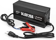 12V LiFePO4 Battery Charger, 14.6V 20A Lithium Battery Charger Smart Automatic with UL/CE/FCC/ROHS C