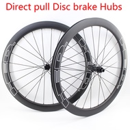 700C Road Bike Matt UD Full Carbon Bicycle Direct Pull Thru Axle Disc Brake Wheelset Carbon Tubular 
