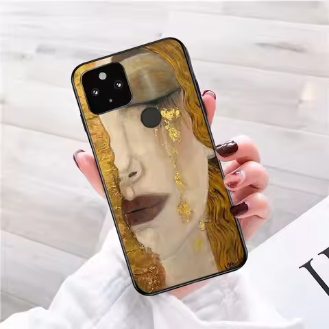 Kiss Gustav Klimt Golden Tears Phone Case for Google Pixel 10 9 Pro XL 9A 8 7 6 Pro Pixel 8A 7A 6A P