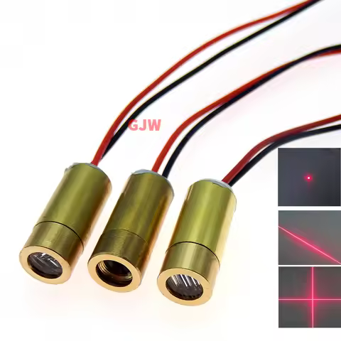 1PCS 650nm 5mw 9mm Cross Line Dot 9*21mm Industrial MINI Laser Module Red Locate Laser Head LD Modul