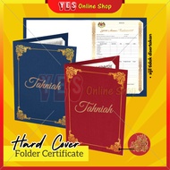 [READY STOCK] Certificate Folder (Hard Cover) with Hot Stamping "TAHNIAH' Berkulit Keras / Skrol sij