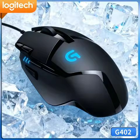 Professional Logitech G402 Gaming Mouse Fusion Engine Tech 8 Buttons 500 IPS 4 DPI Settings 32-Bit A