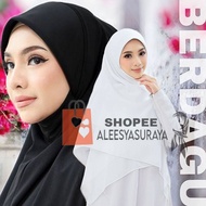 [ Berdagu ] Bidang 60 Bawal Instant Chiffon Awning Scuba / Bawal Instant Chiffon Bidang 60 Black Whi