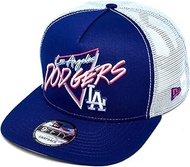 New Era LA Los Angeles Dodgers 9FIFTY A-Frame Trucker Snapback Cap, Adjustable Hat Navy Blue