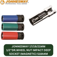 JONNESWAY 17/19/21MM 1/2″DR.WHEEL NUT IMPACT DEEP SOCKET (MAGNETIC) S18A4M