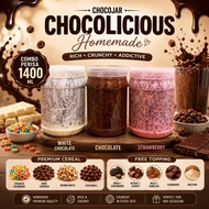 [Combo Perisa 1400ml] Cocojar Chocolate Homemade Viral Dessert Coklat Premium Meleleh Kudapan Snack 