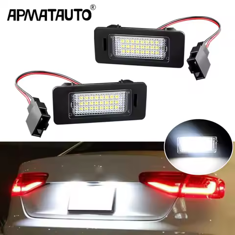 2PCS Car No Error Canbus Led License Number Plate Lights Bulb For Audi A1 A4 B8 A5 S5 A6 S6 A7 Q5 TT