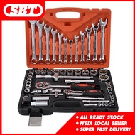 61pcs Combination Socket Wrench Set Ratchet Spanner Tools Set Box Set
