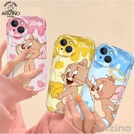 เคส OPPO A57 A58 A38 A18 A78 A79 A98 A77S A95 Reno4F A16 A17K A74 A15 A54 A94 A96 A76 F9Pro A12 A9 A5S นางฟ้าชีสเจอร์รี่แขวนเชือก TPU ป้องกันการตก