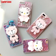 For OPPO A57 A39 A37 A33 Neo 9 7 A7 A5s A5 A3s A3 Hello Kitty Bear mirror Cover glitter quicksand Soft phone Case