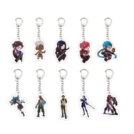 Acrylic Arcane Jinx Vi Caitlyn Ekko Viktor Keychain Arcane FigurePendant Keyring Key chainKeyRing fo
