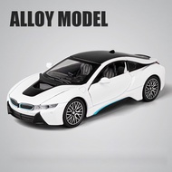 Miniatures 1:32 BMW I8 siêu thể thao Xe Cao Mô Phỏng Diecast Mô Hình HợP Kim Xe Âm Thanh & Ánh Sáng