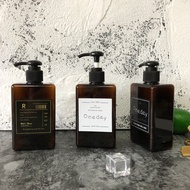Ins Nordic Style Sub-bottling Shower Gel Shampoo Bottle Flat Square Plastic Bottle Bath Bottle Lotio