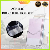 Dual Layer Acrylic Flyer Rack Ads Brochure Holder Card Display A6 Transparent Standee Wall Mount Cou