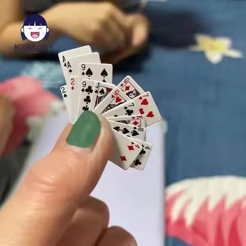 Mini Portable House Playing Cards Poker Playing Cards Style Random Mini Cute Poker For KTV Dolls Acc