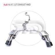 HMD Stainless Steel Exhaust System Performance Catback for Audi A6 A7 C8 2.0T Auto Accesorios Valve 