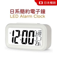 其他品牌 - 白色 大螢幕LCD電子鬧鐘 Alarm Clock 數字鐘