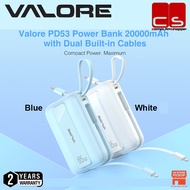 VALORE PD53 (PD65W 20000mAh Power Bank with Dual Built-in Cables)