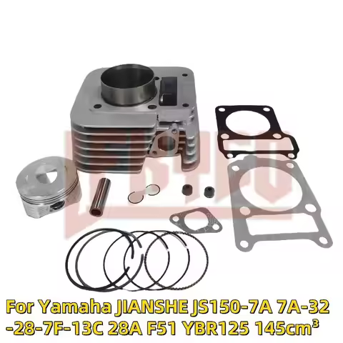 Motorcycle 58.5mm Cylinder 14mm Pin Kit Motor for Yamaha JIANSHE JS150-7A-32-28-7F-13C 28A F51 YBR12