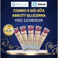 Combo of 5 packs of Abbott Glucerna milk 52,1g for diabetics, pre-diabetics, and gestational diabete