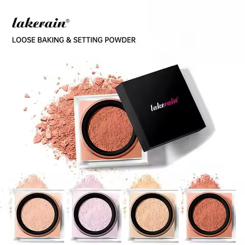 Matte Face Loose Powder Chocolate Brown Oil-Control Setting Powder Lasting Brighten Skin Tone Profes