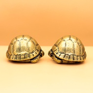 Bronze display item - Big shell turtle figure - Statue - Size 20 x 30mm, 63g mouth - Good luck, dura