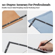 90-Degree Square Ruler Clear Markings Right Angle Ruler 90-Degree Square Precision Square Measuring 
