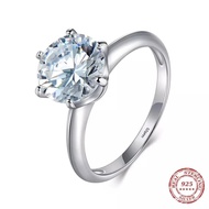 925 Sterling Silver Wedding Ring Fashion 1CT/2CT/ 3CT Cubic Zirconia Ring Bridal Jewelry Gift