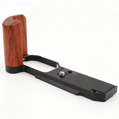 For Nikon ZF Wooden Handle L Plate Hand Grip, Wood Handgrip For Arca Swiss Tripod Quick Release Plat