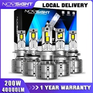 Novsight N60 H4 Car Headlight H7 H11 HB3 HB4 200W 40000LM High Beam LED Headlight Bulb 1 Year Warran