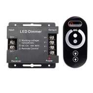 (OAFV) 18A LED Monochrome Controller Dimmer 12V 24V with RF Wireless Touch Remote Control for Single