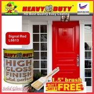 6613 SIGNAL RED 1L ( FREE 1.5 in Brush ) HEAVY DUTY High Gloss Finish Paint for Wood & Metal