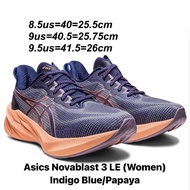 รองเท้าวิ่งผู้หญิง Asics Novablast 3 LE สี Indigo Blue/Papaya (1012B410-400) ของแท้ 💯% จาก Shop