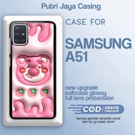Case latest samsung a51 aesthetic cute bear cartoon art streetwear cool cute boy casing luxury girl'