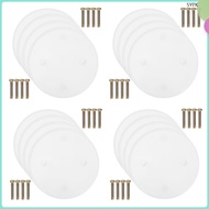 20 Pcs Electrical Ceiling Blank Plate Round Cover Wall and Covers 11.00X11.00X0.20CM White PP  shaoy