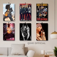 PAJANGAN DINDING DAPUR MEMBER BAND GUNS N ROSES 20X30 / HIASAN KAMAR COWOK ROCK BAND GUNS N ROSES / 