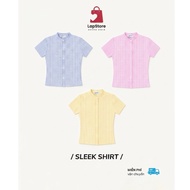 Women's Shirt Collar Sleek Shirt Boxy Form Shirt Soft Oxford Fabric Youthful Striped Style