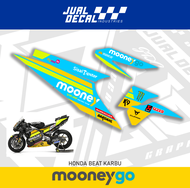 Stiker Beat Karbu Variasi MOONEY VR-46 Striping Motor Honda 2008 2010 MotoGP Livery