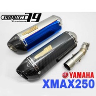 Project79 Exhaust Yamaha XMAX 250 Ekzos Muffler Stainless Steel Project 79 Silver Black Xmax250 QPM0