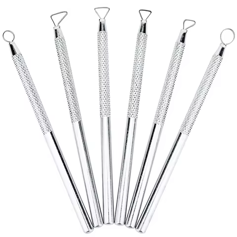 6Pcs Clay Tools Pottery Tools Aluminum Rods Clay Sculpting Mini Ribbon Cutter Metal Tools Set Carvin